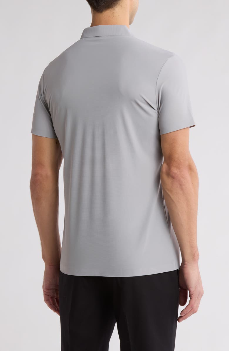 T.R. PREMIUM Slim Fit Stretch Cotton Knit Polo, Alternate, color, Grey