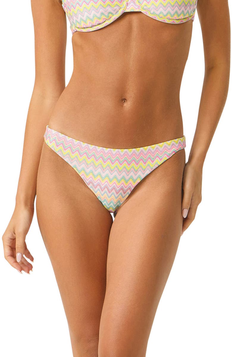 PQ SWIM Basic Ruched Bikini Bottoms, Main, color, Love Spell