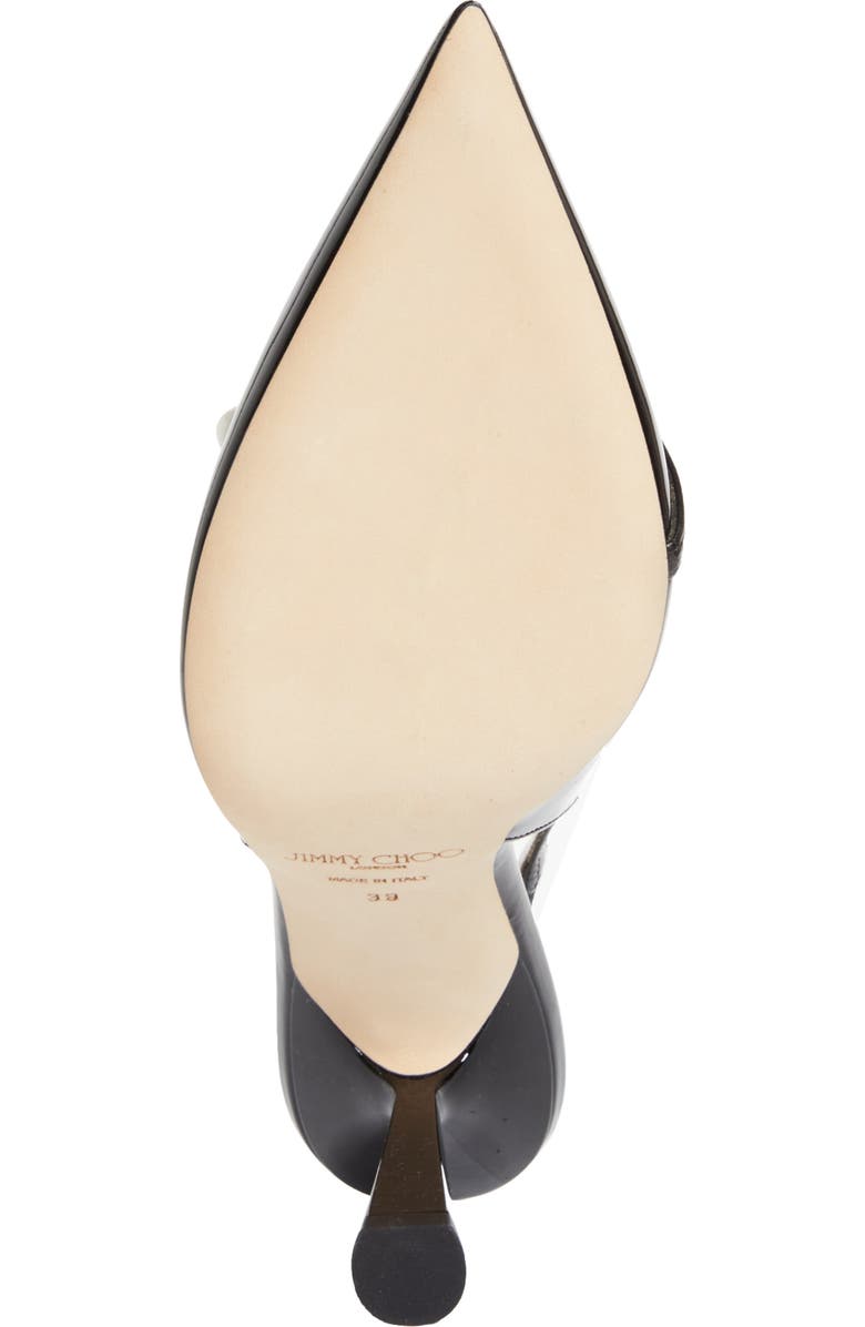 Jimmy Choo Amita Pointed Toe Slingback Pump, Alternate, color, Black/ Black
