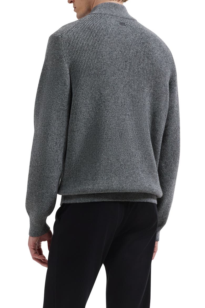 Wool & Cotton Mock Neck Sweater, Alternate, color, SMOKE GREY