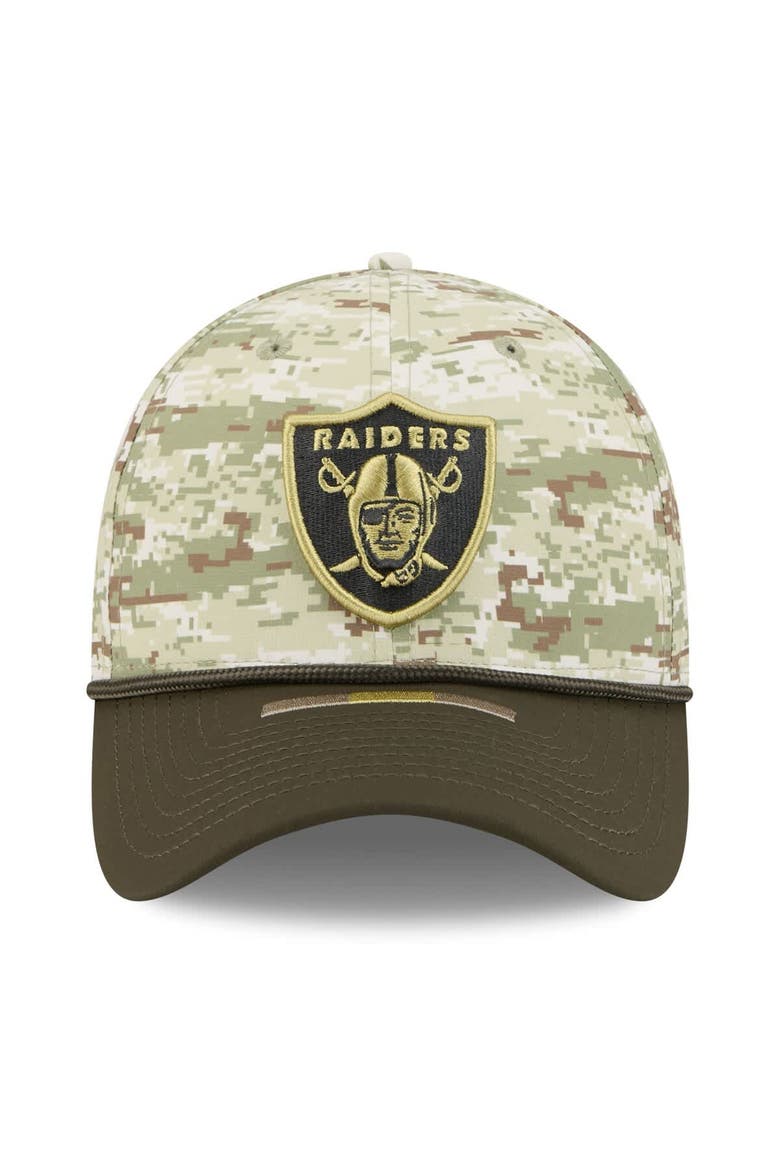 Men's New Era  Camo Las Vegas Raiders 2025 Salute to Service 39THIRTY Flex Hat, Alternate, color, Camo
