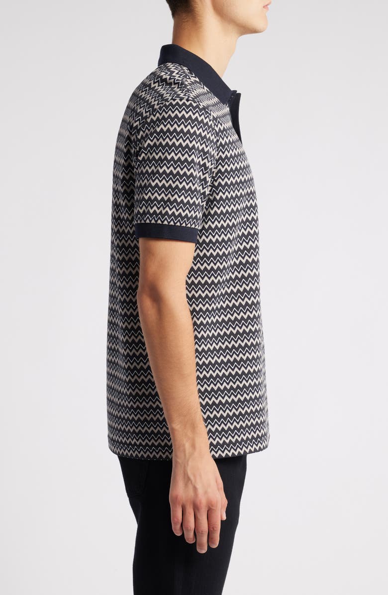 Fred Perry Chevron Print Polo Shirt, Alternate, color,