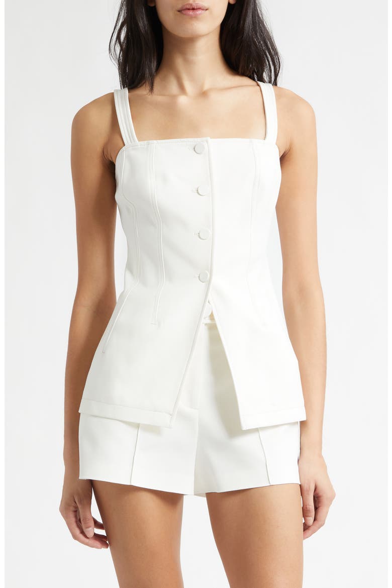 Elana Cotton Blend Vest, Main, color, IVORY
