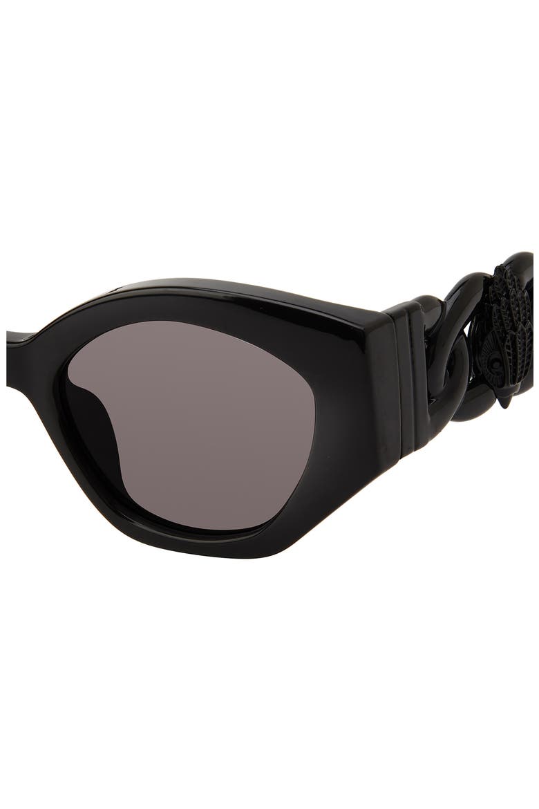 51mm Round Sunglasses, Alternate, color, BLACK/ SMOKE