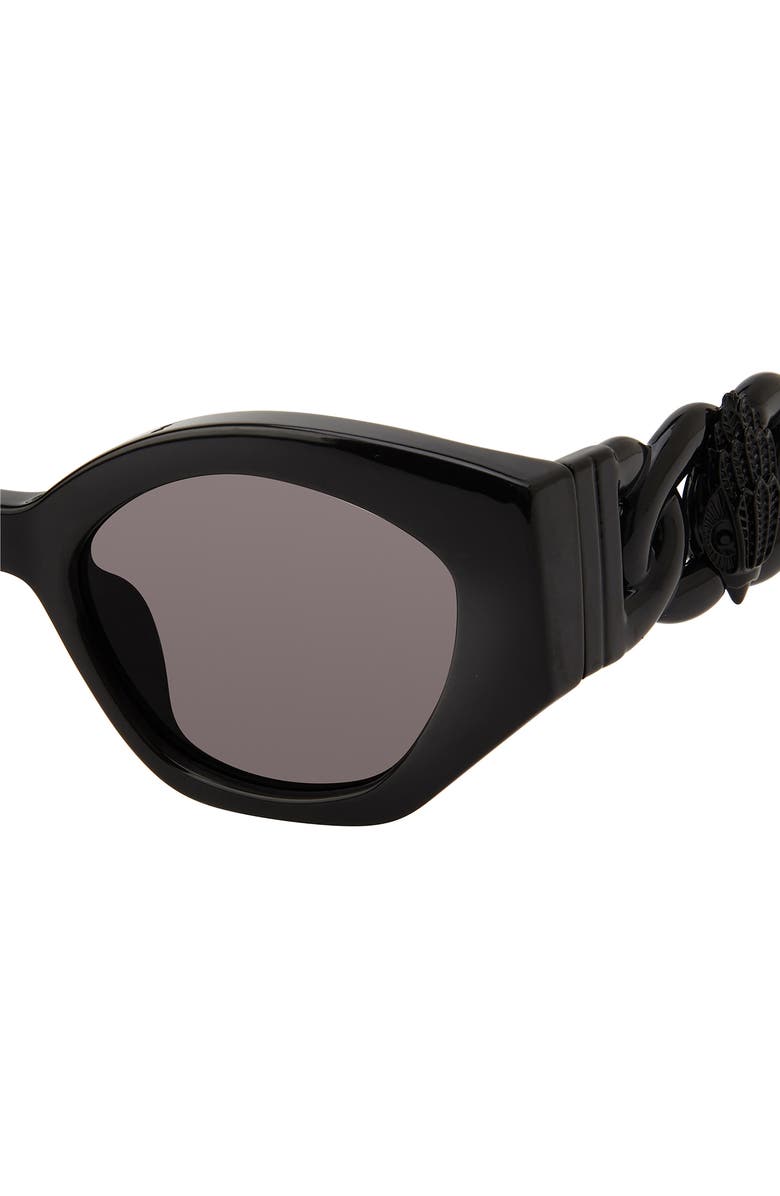 Kurt Geiger London 51mm Round Sunglasses, Alternate, color, Black/ Smoke