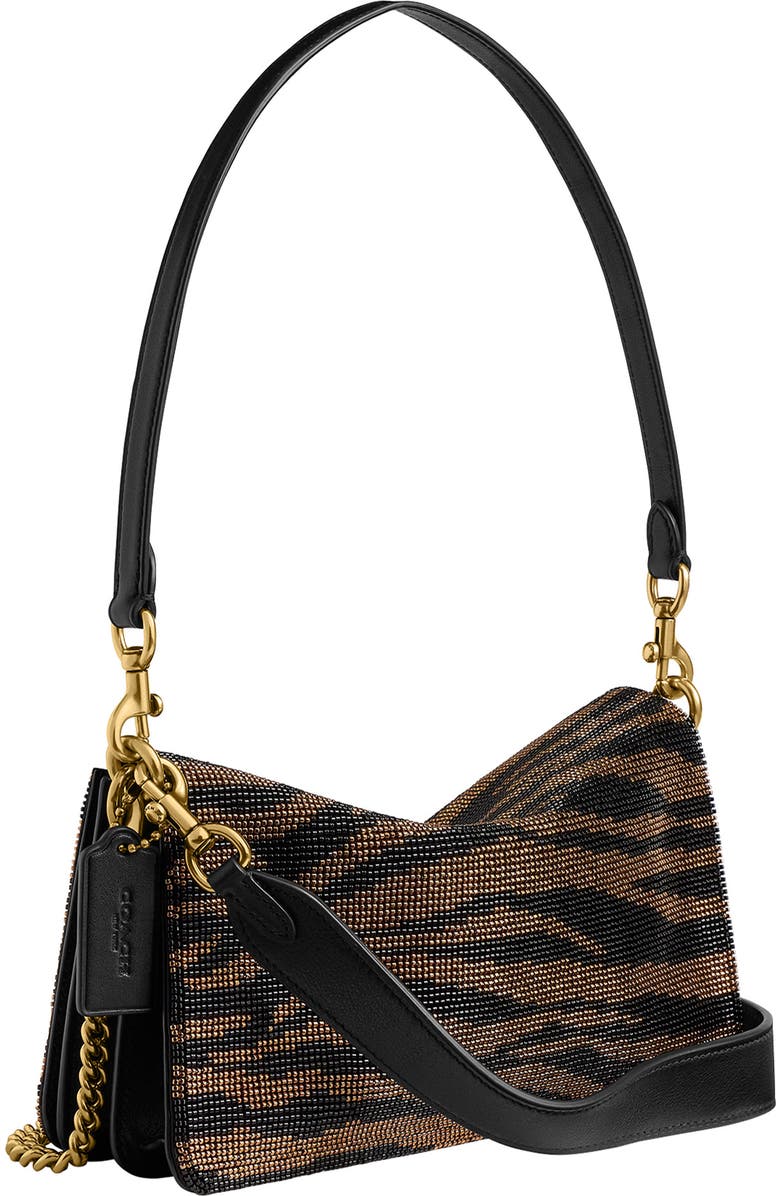COACH Tabby Beaded Tiger Stripe Shoulder Bag, Alternate, color,