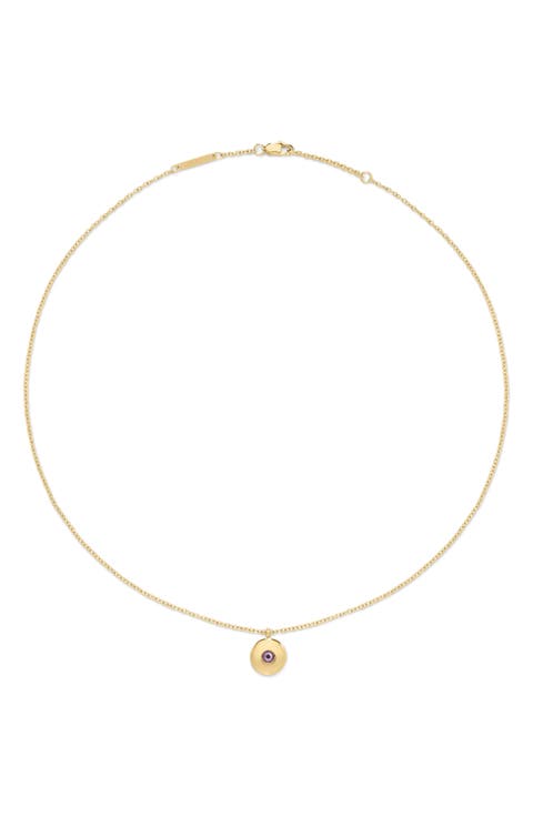 Birthstone Pendant Necklace
