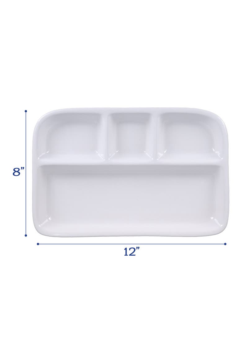 Set of 2 Dinner Trays, Alternate, color, WHITE