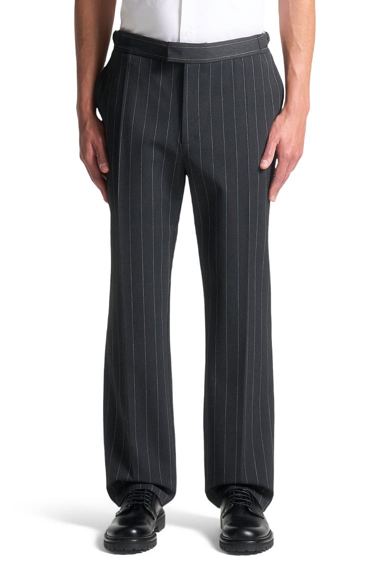 Joseph Regular Fit Pinstripe Tailored Trousers, Main, color, Grey