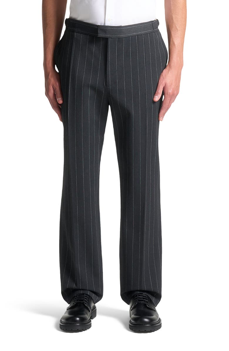 Manière De Voir Joseph Regular Fit Pinstripe Tailored Trousers, Main, color, Grey
