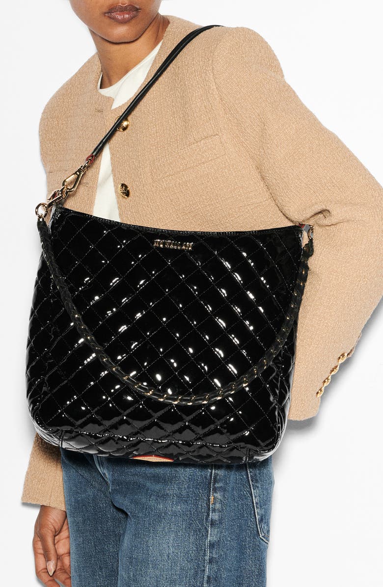 MZ Wallace Crosby Quilted Nylon Hobo Bag, Alternate, color,