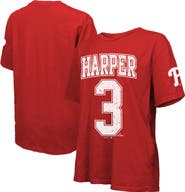 Majestic Threads Women's Majestic Threads Bryce Harper Red Philadelphia Phillies Oversized Name & Number T-Shirt