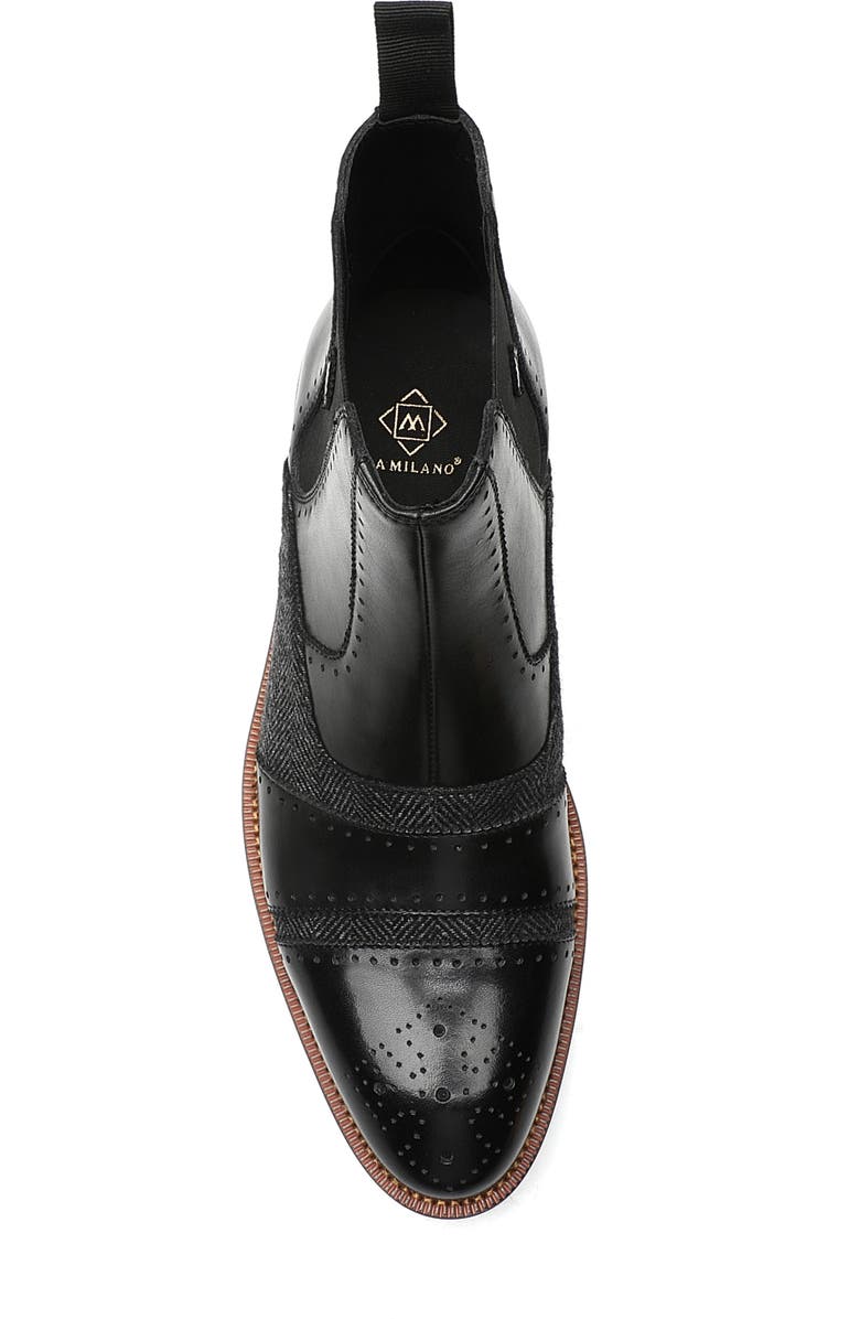 La Milano Louvier Cap Toe Chelsea Boot, Alternate, color, Black