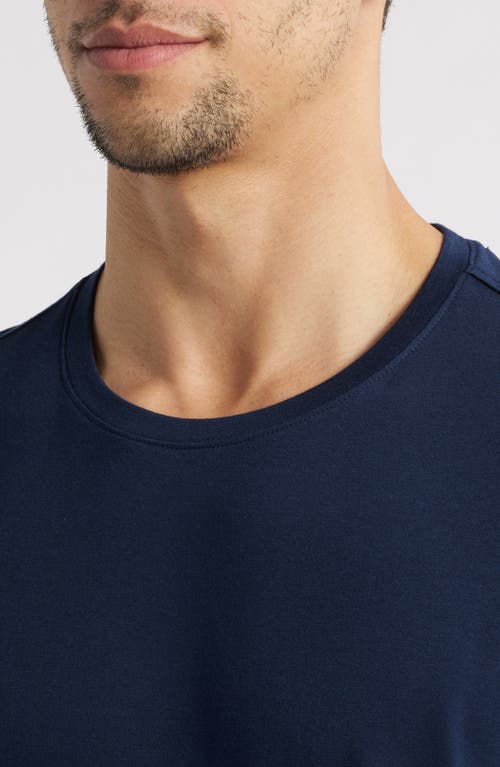 Johnston & Murphy Essential Pima Cotton & Modal T-shirt In Navy