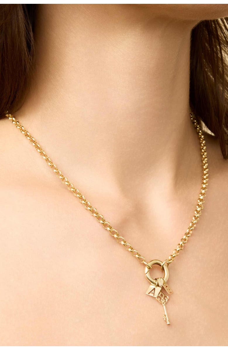 Oradina 14K Yellow Gold Markey Pendant Charm, Alternate, color, 14K Yellow Gold