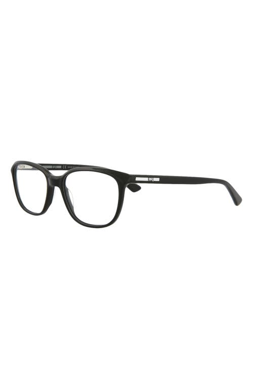 Alexander Mcqueen Mcqueen 51mm Core Square Optical Glasses In Black Black Transparent
