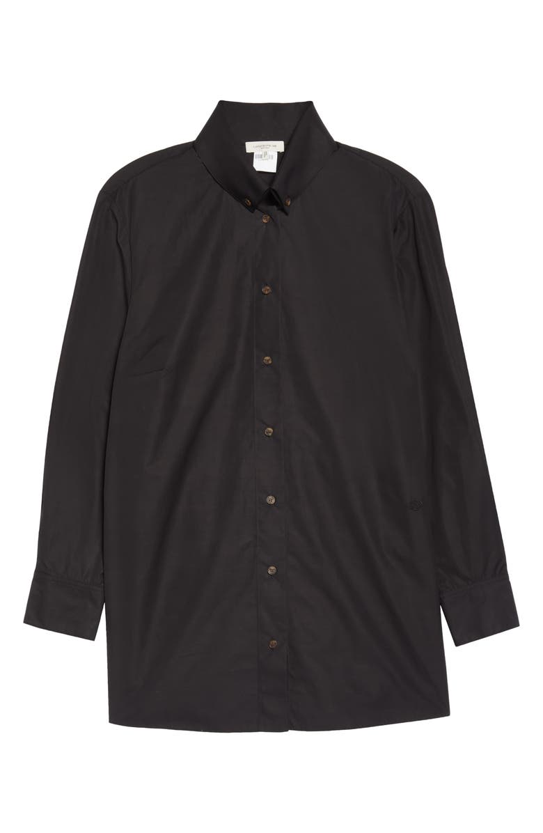 Lafayette 148 New York Organic Cotton Poplin Button-Down Peplum Shirt, Alternate, color,