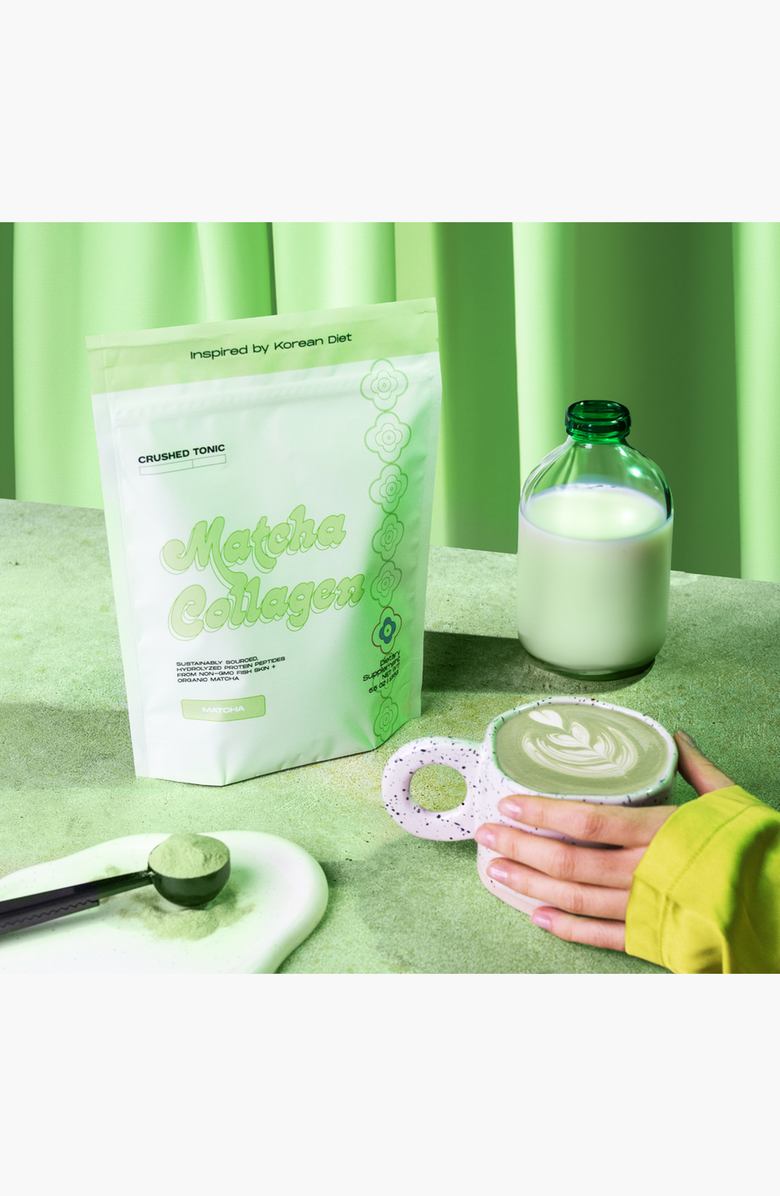 CRUSHED TONIC Matcha Marine Collagen Supplement, Alternate, color, 1 Pouch (15 Servings)