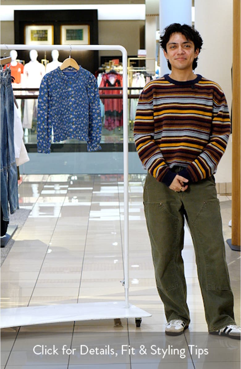 Kids' Floral Smocked Knit Button-Up Shirt, sales video thumbnail