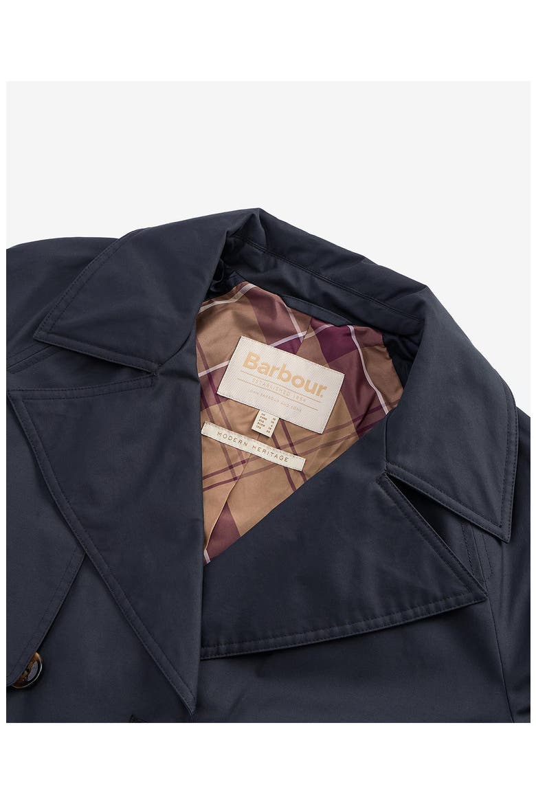 Gwyn Water Resistant Trench Coat, Alternate, color, BLACK/ MUTED CABERNET TARTAN