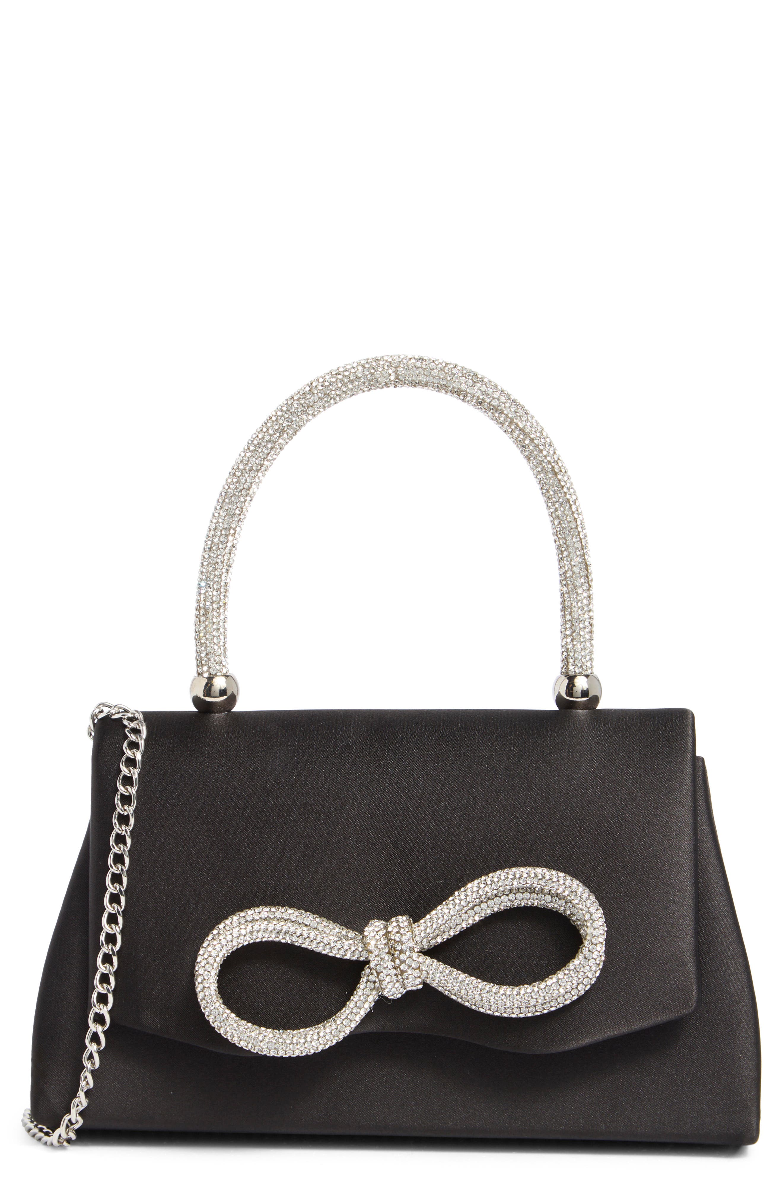 ALESSIA BIANCHI Dazzling Bow Flap Clutch, Main, color, 