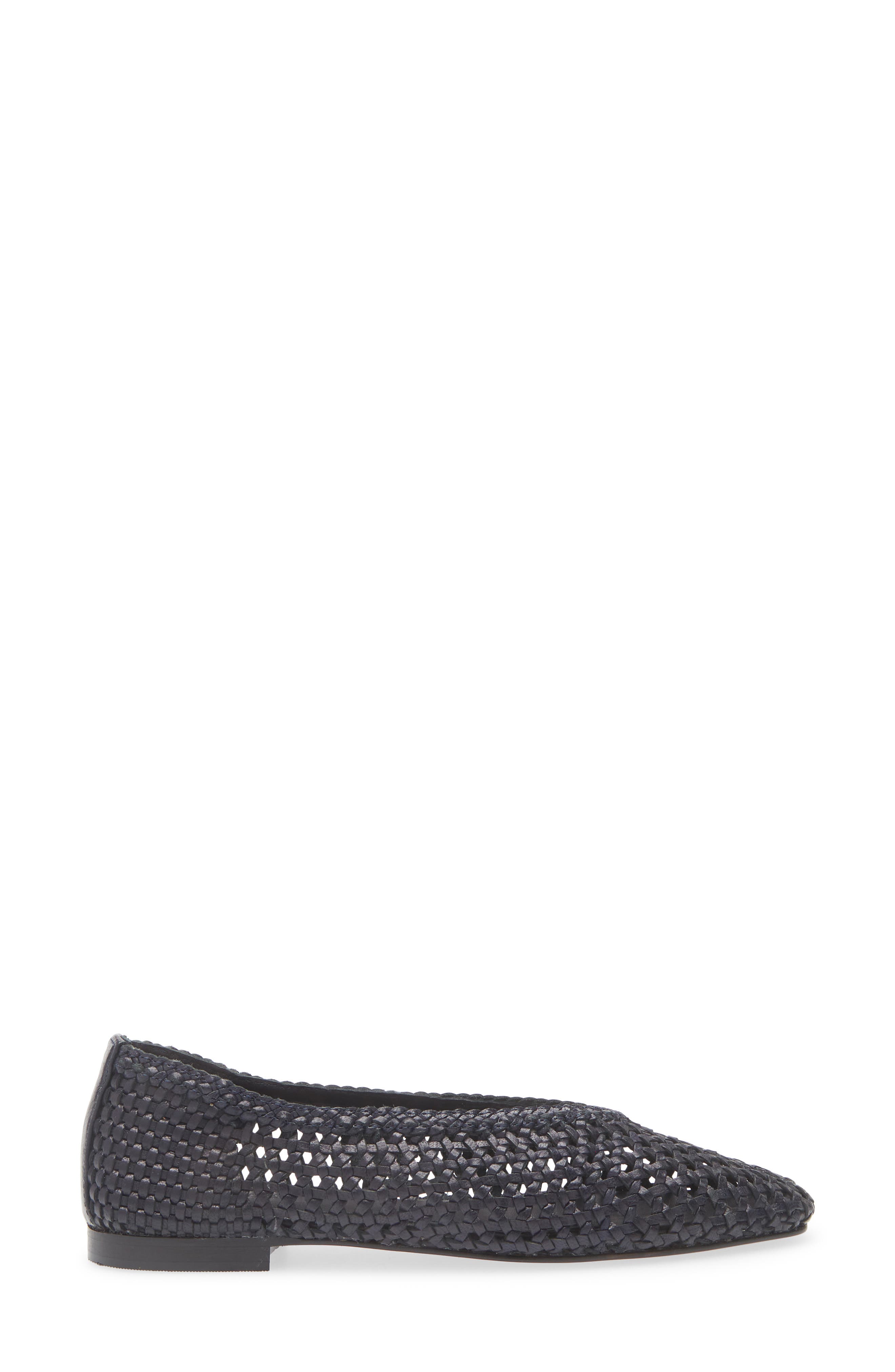 Madewell The Mylie Ballet Flat in Handwoven Leather, Alternate, color, Juniper Berry