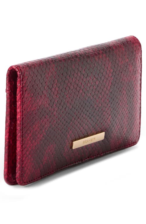 Brahmin Ady Croc Embossed Leather Wallet In Pink