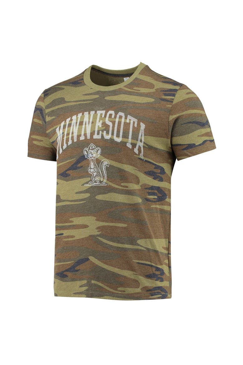 Men's Alternative Apparel Camo Minnesota Golden Gophers Arch Logo Tri-Blend T-Shirt, Alternate, color, Camo