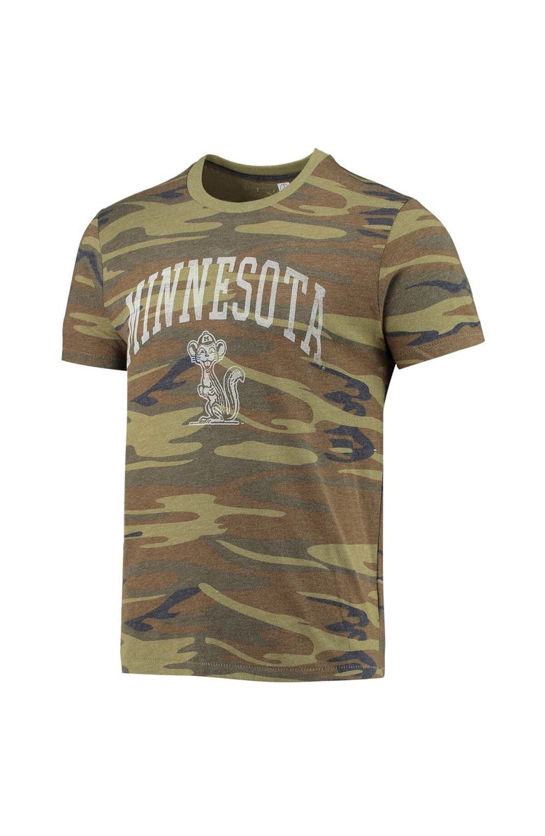 ALTERNATIVE APPAREL Men's Alternative Apparel Camo Minnesota Golden Gophers Arch Logo Tri-Blend T-Shirt, Alternate, color, Camo