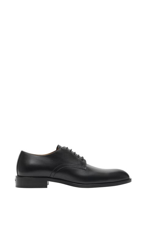 Leather Carlyle Stamp Derby Shoes