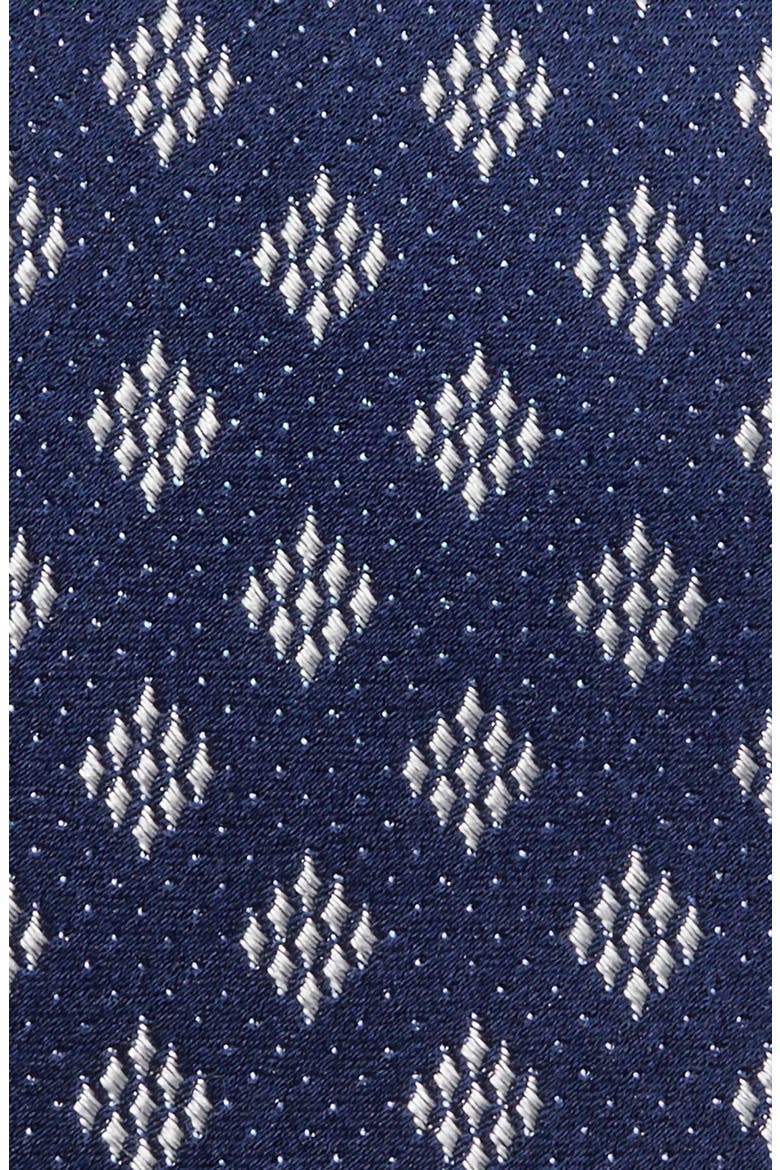 Hayes Geometric Jacquard Silk Tie, Alternate, color, NAVY