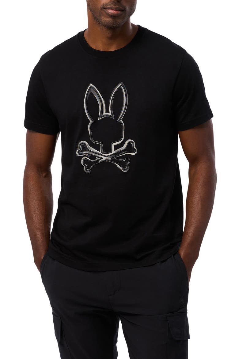 Vincent Pima Cotton Graphic T-Shirt, Main, color, BLACK