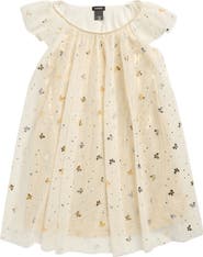 Zunie Kids' Foil Flutter Sleeve Dress