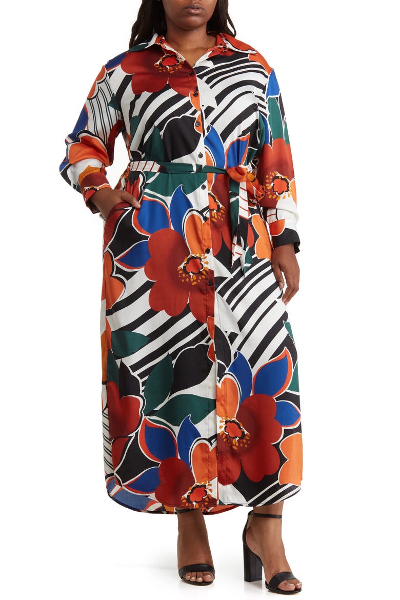 Emmeline Stripe Maxi Dress, Main, color, IN BLOOM RUST