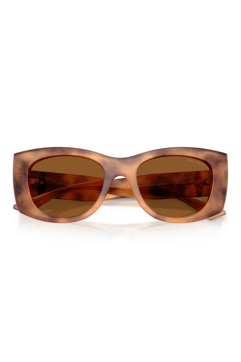 52mm Butterfly Sunglasses, Alternate, color, TAN HAVANA / DARK BROWN