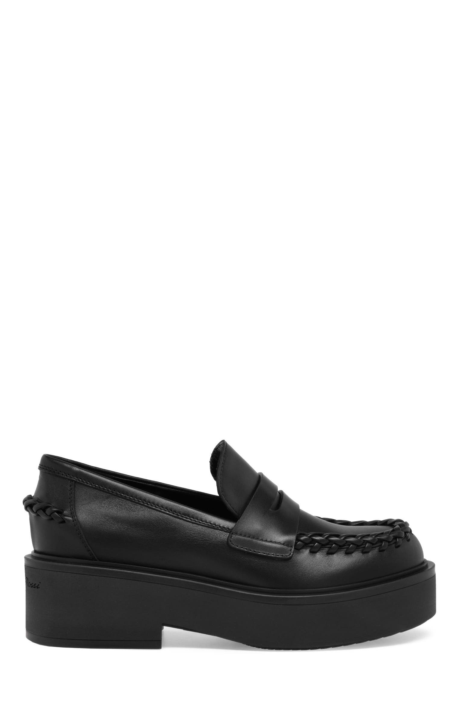 Gianvito Rossi Yuna Loafer Mocassin, Main, color, Black Calf Leather