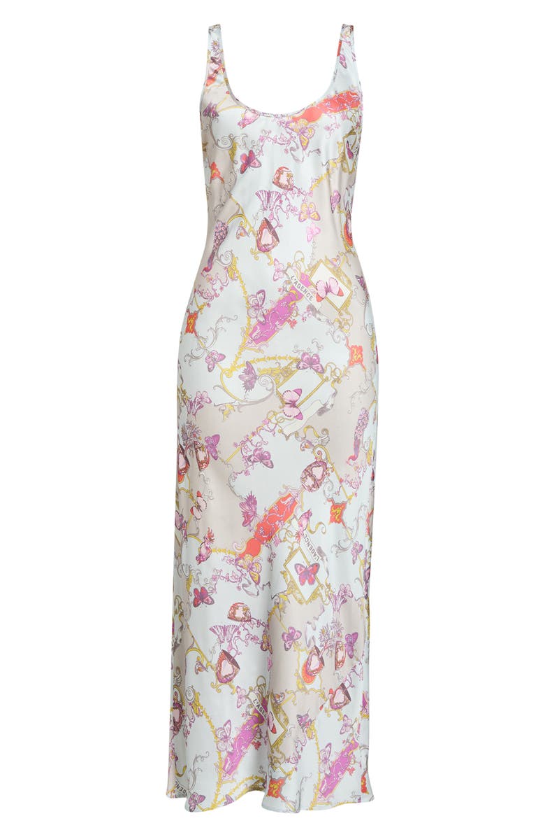 L'AGENCE Akiya Mixed Print Satin Slipdress, Main, color, Multi Baroque Toile