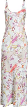 L'AGENCE Akiya Mixed Print Satin Slipdress