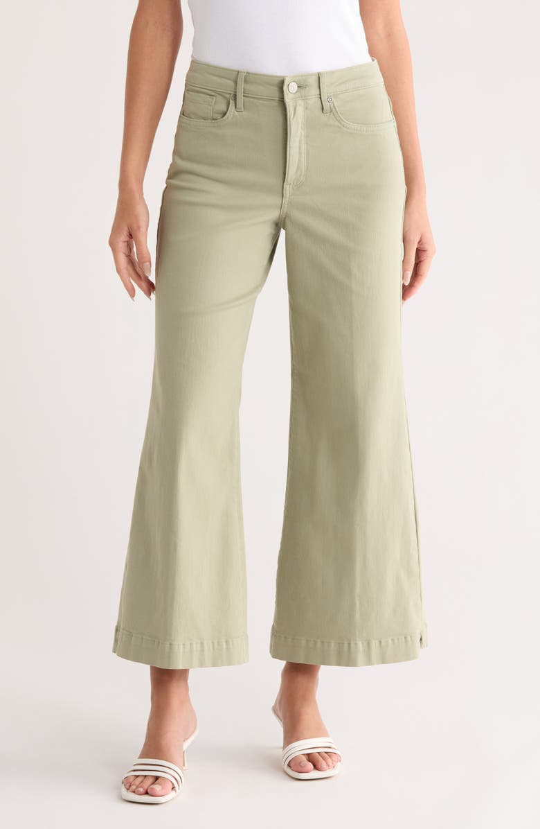 NYDJ Mia Palazzo High Waist Flare Jeans, Main, color, Juniper Green