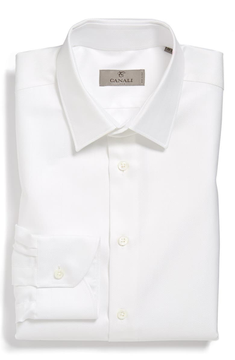 Canali Regular Fit Solid Dress Shirt, Main, color, 