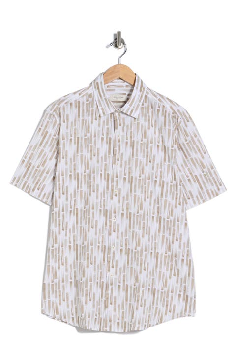 Short Sleeve Cotton Button-Up Shirt
