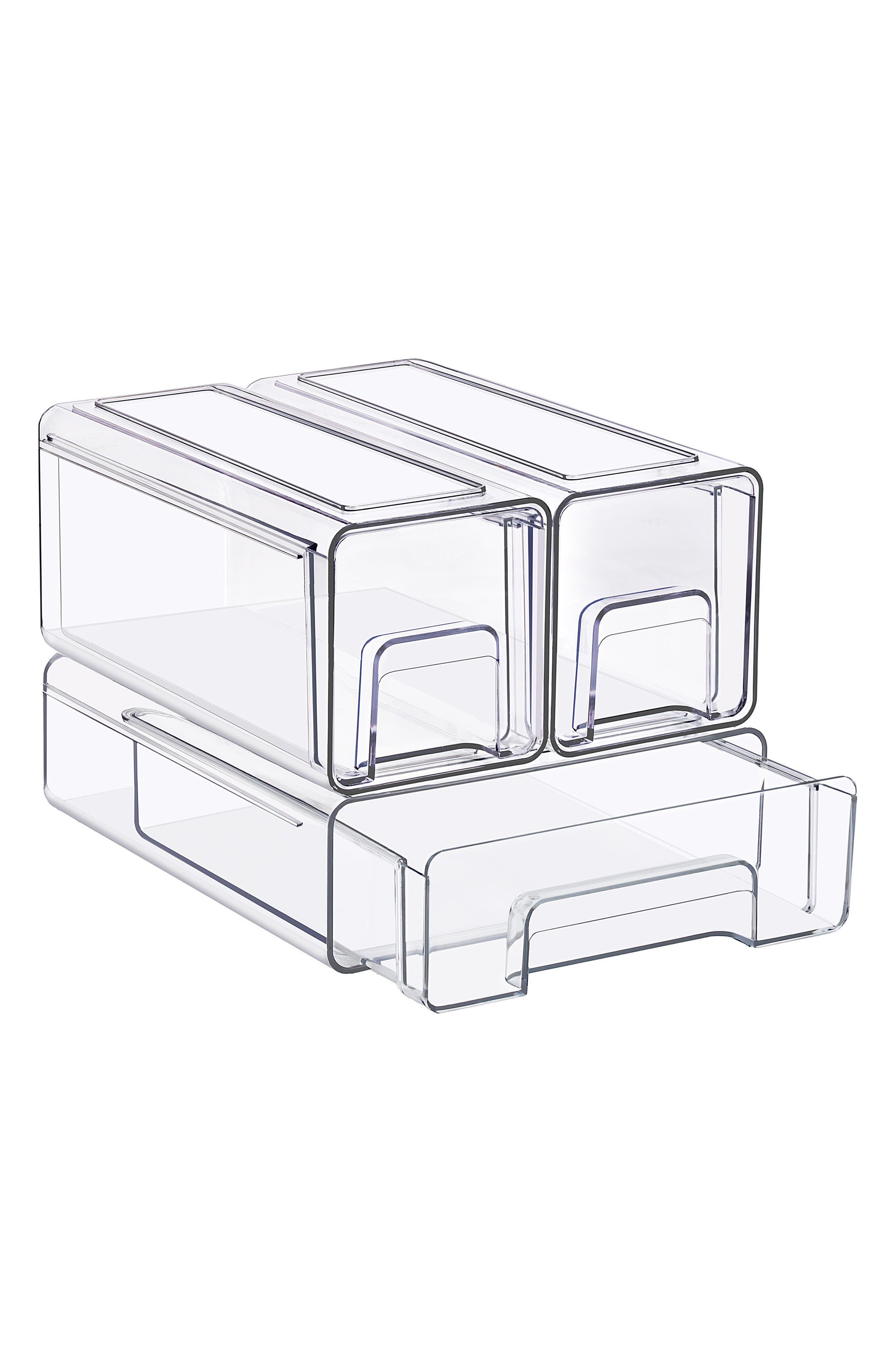 Set of 3 Stackable Storage Drawers