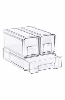 Set of 3 Stackable Storage Drawers