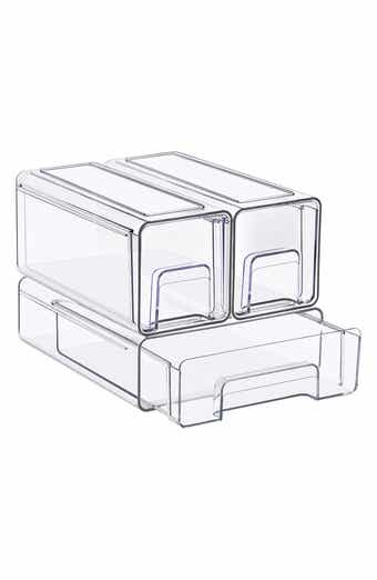 Set of 3 Stackable Storage Drawers