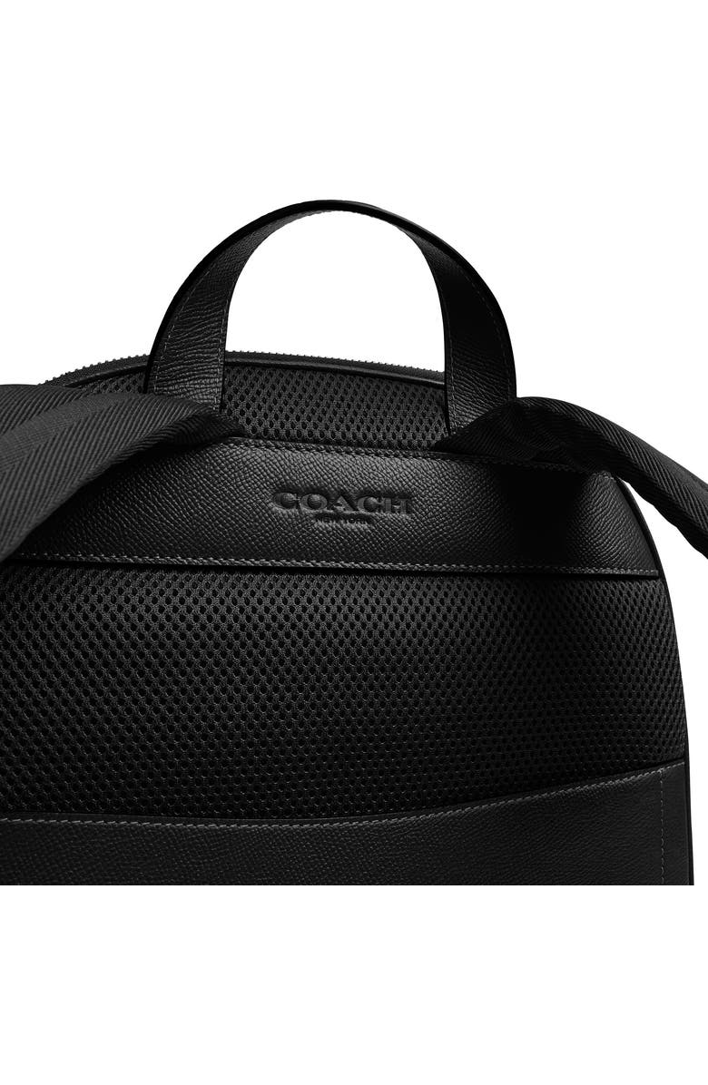 COACH Wade Leather Backpack, Alternate, color, Black