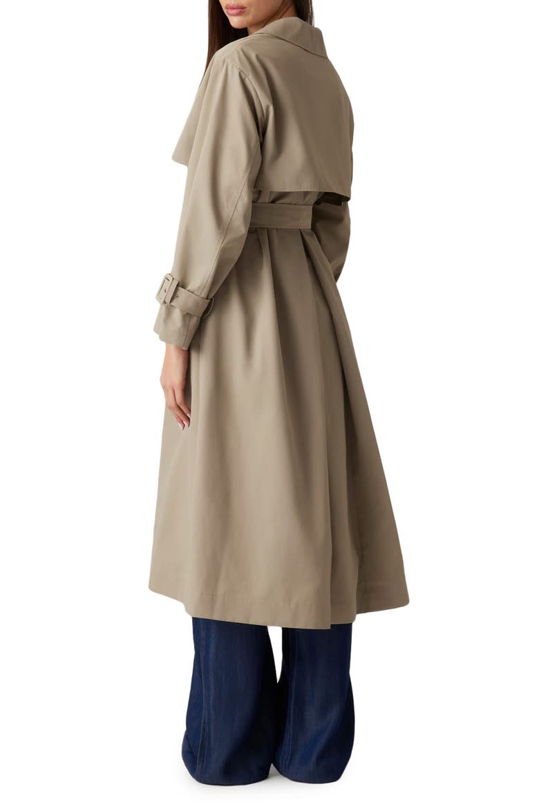 Amira Trench Coat, Alternate, color, KHAKI