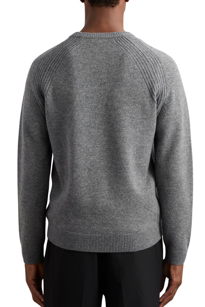Foulton Wool & Cashmere Sweater, Alternate, color, MID GREY MELANG