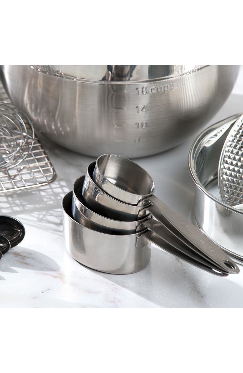 CUISIPRO Stainless Steel Measuring Cup Set, 4 Piece, Alternate, color, Silver