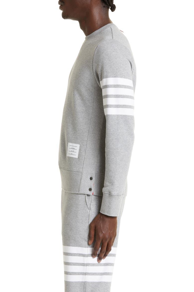 Stripe Sleeve Sweatshirt, Alternate, color, 068 - LIGHT GREY