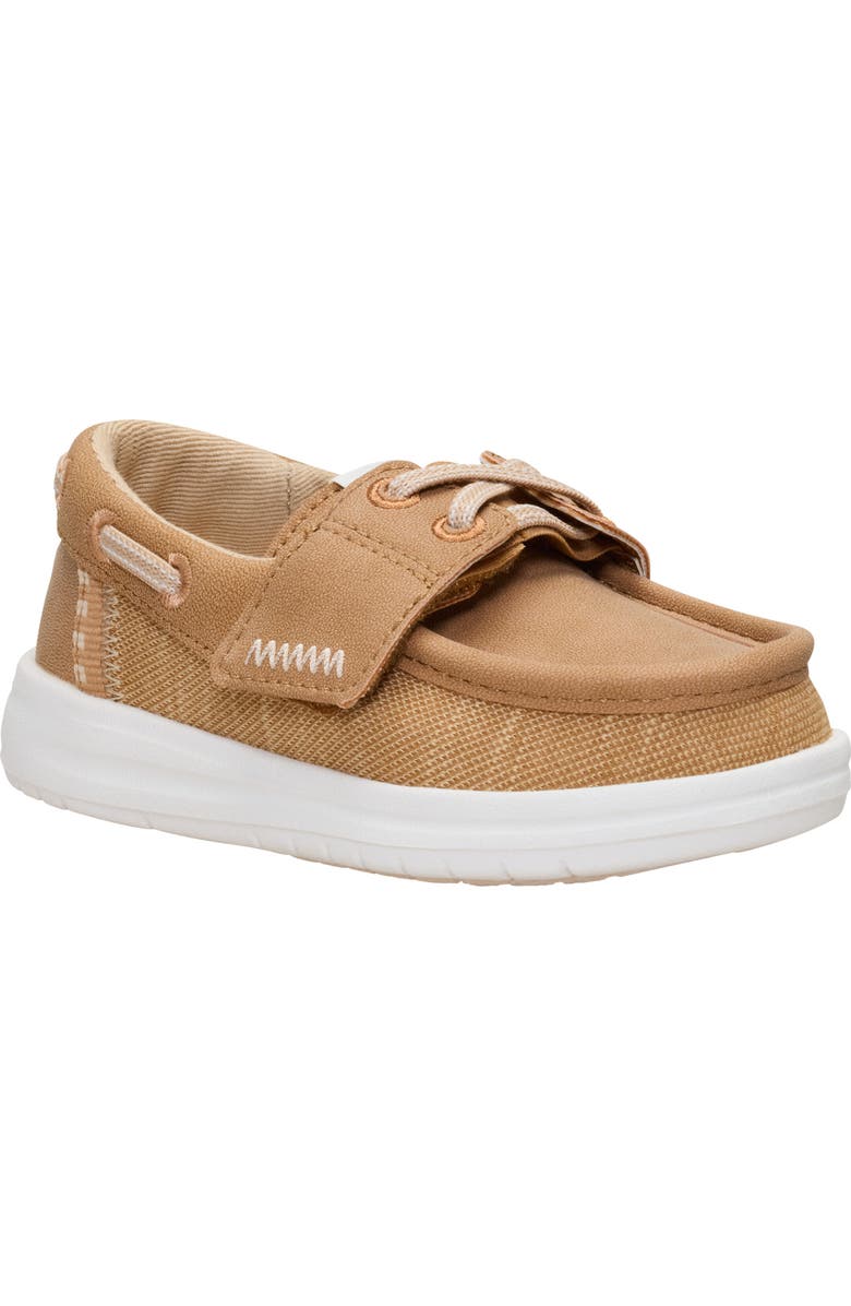 Hey Dude Kids' Wells Classic Boat Shoe, Main, color, Cognac